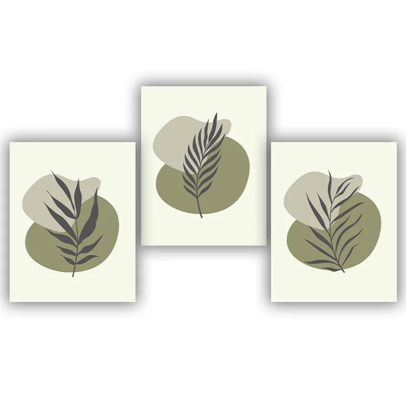 Abstract Botanical Canvas Wall Art | Nordic Minimalist Print Canvas Wall Art Peaceful Pleasures Health and Wellness 01 30x40cm No Frame China Mainland