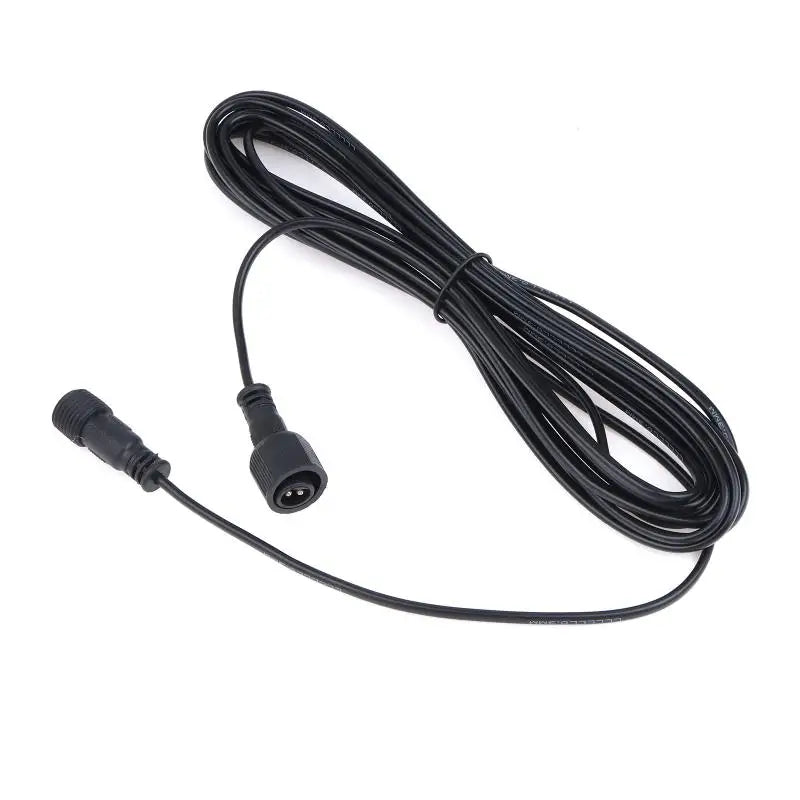 Black 5M Low Frequency Universal Solar Spotlights Waterproof Cord Extension Cable 2Pin Male To Female Connector Floodlight Cable Peaceful Pleasures Health and Wellness