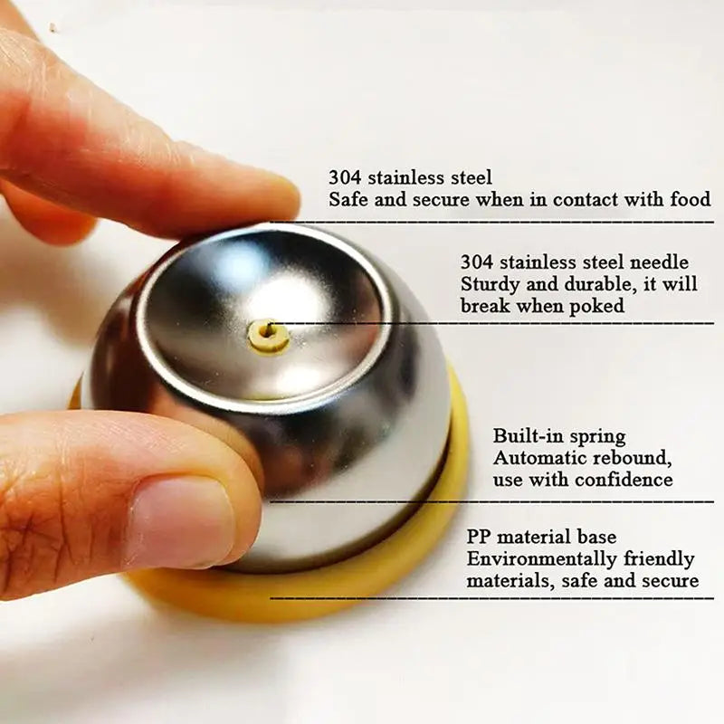 Stainless Steel Egg Piercer Hole Puncher for Easy Boiled Egg Peeling