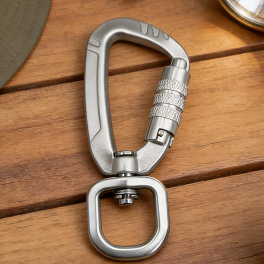 Aluminum Alloy Swivel Carabiner D-Ring Clip | Camping Hiking Swivel Carabiner Clip Oasis Select