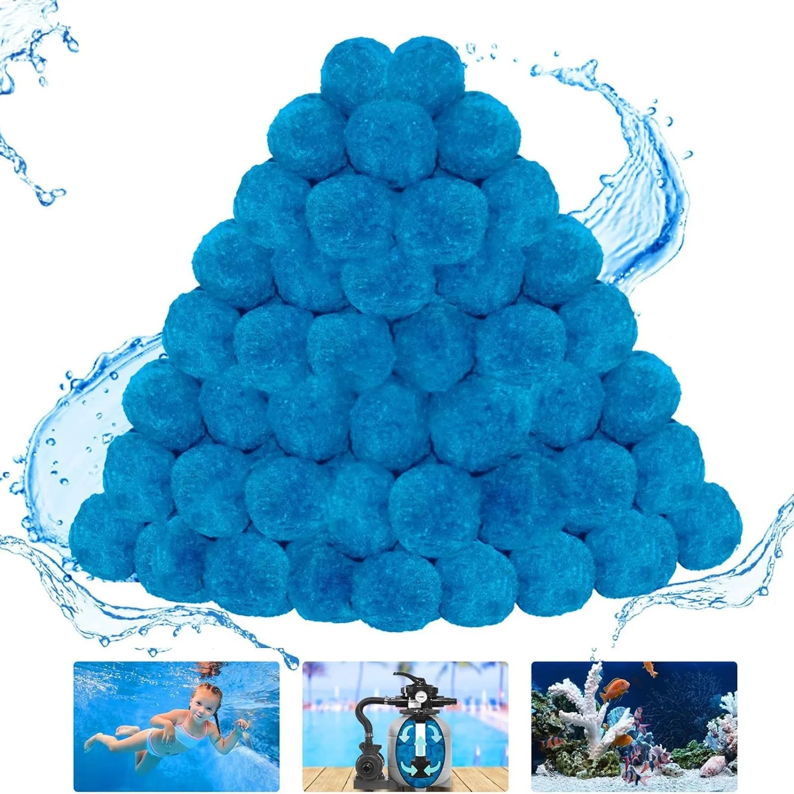 New Swimming Pool Filter Ball, A Newly Upgraded And Efficient To Swimming Pool Filter Sand, Reusable Environmentally Filter Ball Peaceful Pleasures Health and Wellness