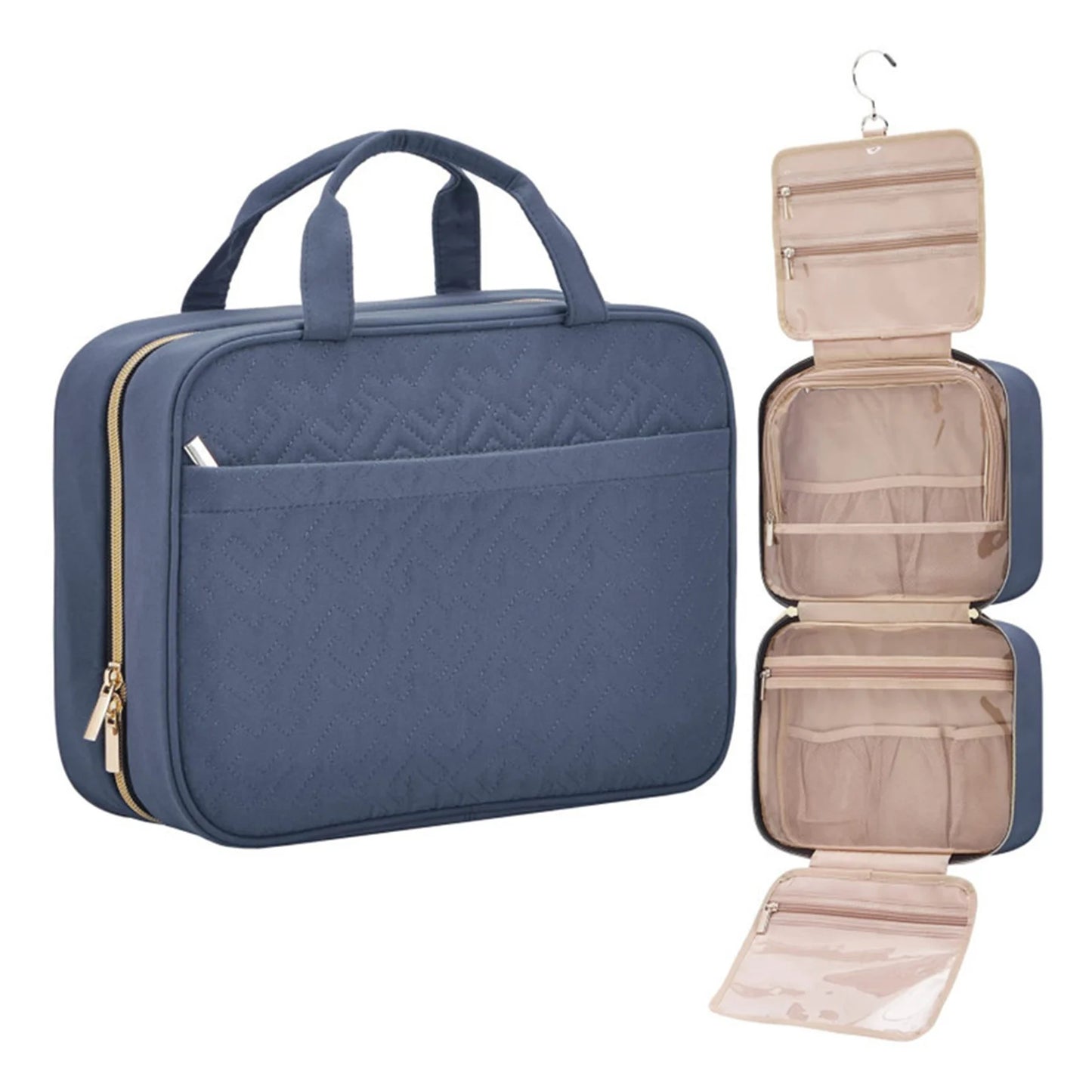 Large Hanging Travel Toiletry Bag – Waterproof Double Layer