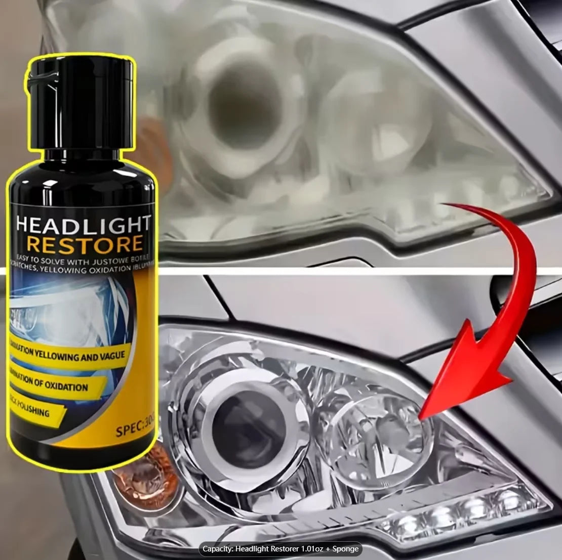 Headlight Restoration Paste – Polish, Brighten & Remove Oxidation