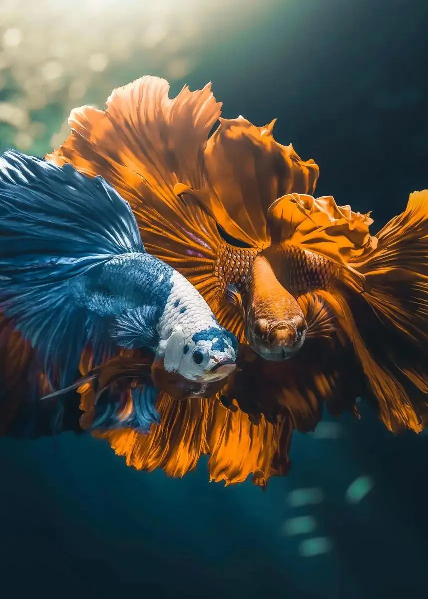 Tropical Fish Canvas Wall Art | Betta Goldfish Rainbow Fish Print