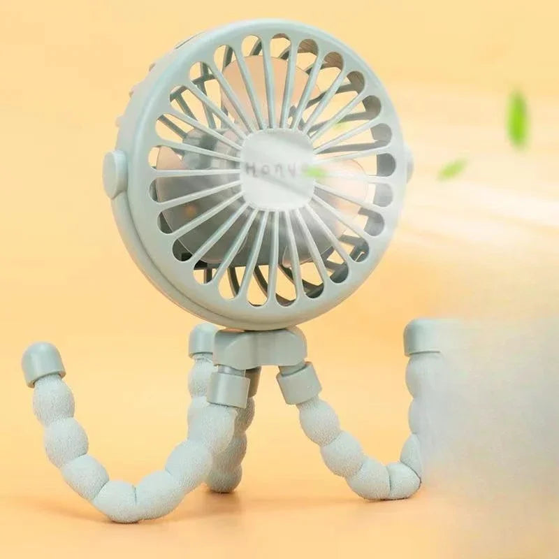 Camping Fan Portable Rechargeable Clip-on Handheld Cart Household Use Trolley 3 Speeds Electric Mini Powerful Merchandises Home Peaceful Pleasures Health and Wellness