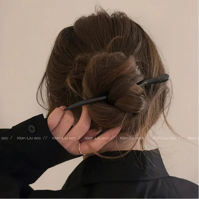 4-Piece Handcrafted Wooden Hair Sticks – Vintage Style Peaceful Pleasures Health and Wellness