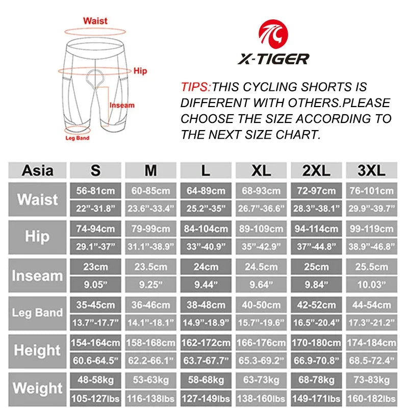 X-TIGER Women's Padded Cycling Bib Shorts – MTB & Road