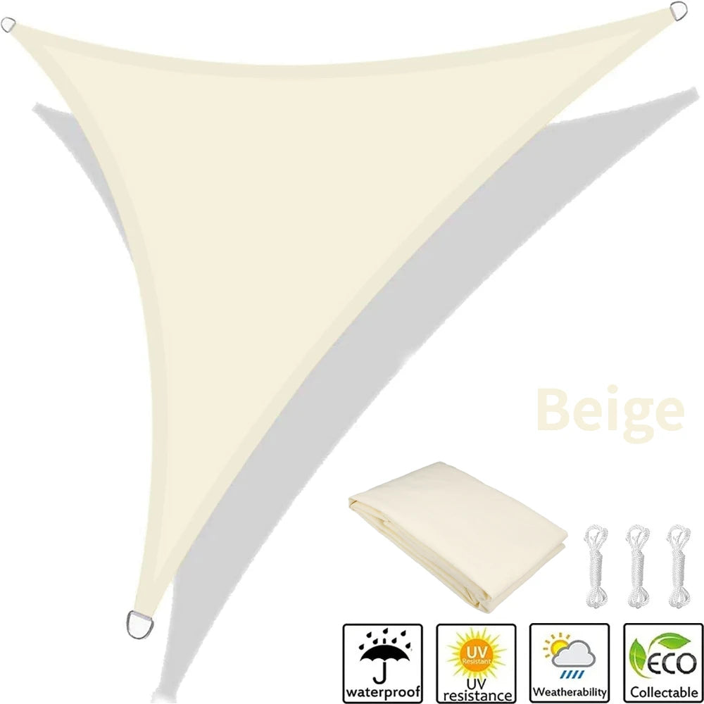 Waterproof Triangle Shade Sail UV Canopy 5x5x5 / 5x5x7M