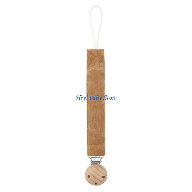 Baby Pacifier Clip Chain – Safe Cotton & Wood for Newborns