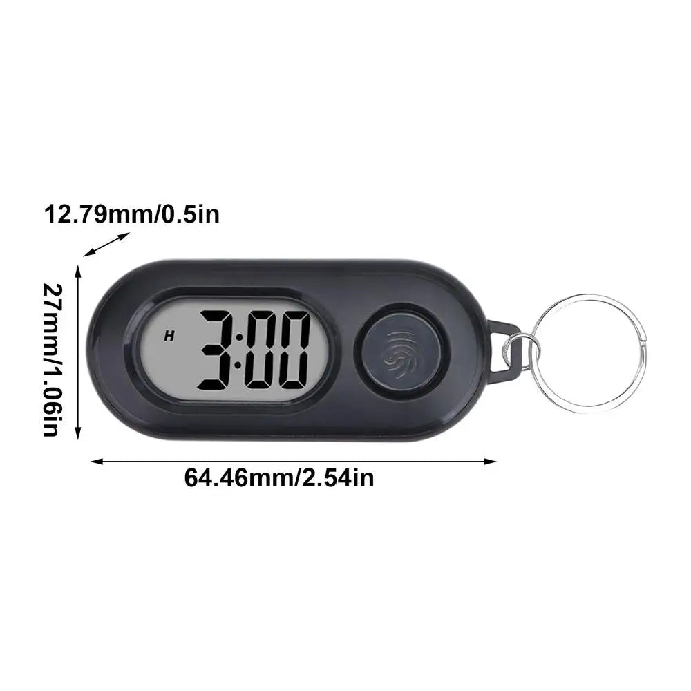 Portable Keychain Clock with Backlight | Mini Travel Timer