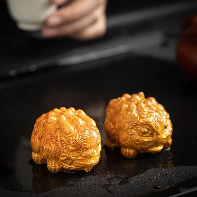 Color-changing Mini Wealure-attracting PI Xiu Tea Pet Can Be Raised with High-quality Kung Fu Tea Accessories Tabletop Ornaments Peaceful Pleasures Health and Wellness