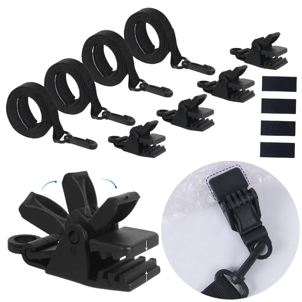 24Pcs Pool Solar Cover Straps, Clips & Fasteners Kit Peaceful Pleasures Health and Wellness