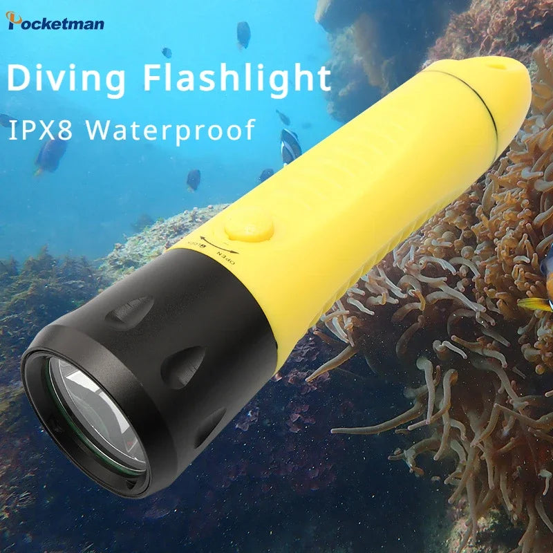 2300 Lumen Waterproof Scuba Diving Flashlight | 30W LED Torch