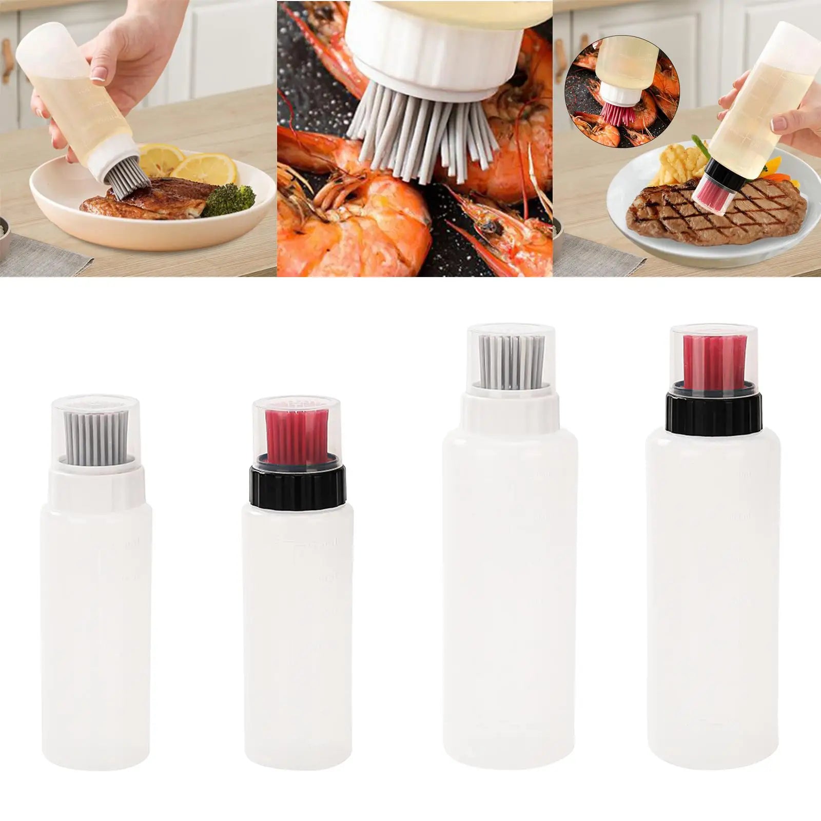 Oil Dispenser with Brush Olive Oil Bottles for Bbq Kitchens Cooking Dressing camping cooking camping gear camping kitchen stove Peaceful Pleasures Health and Wellness