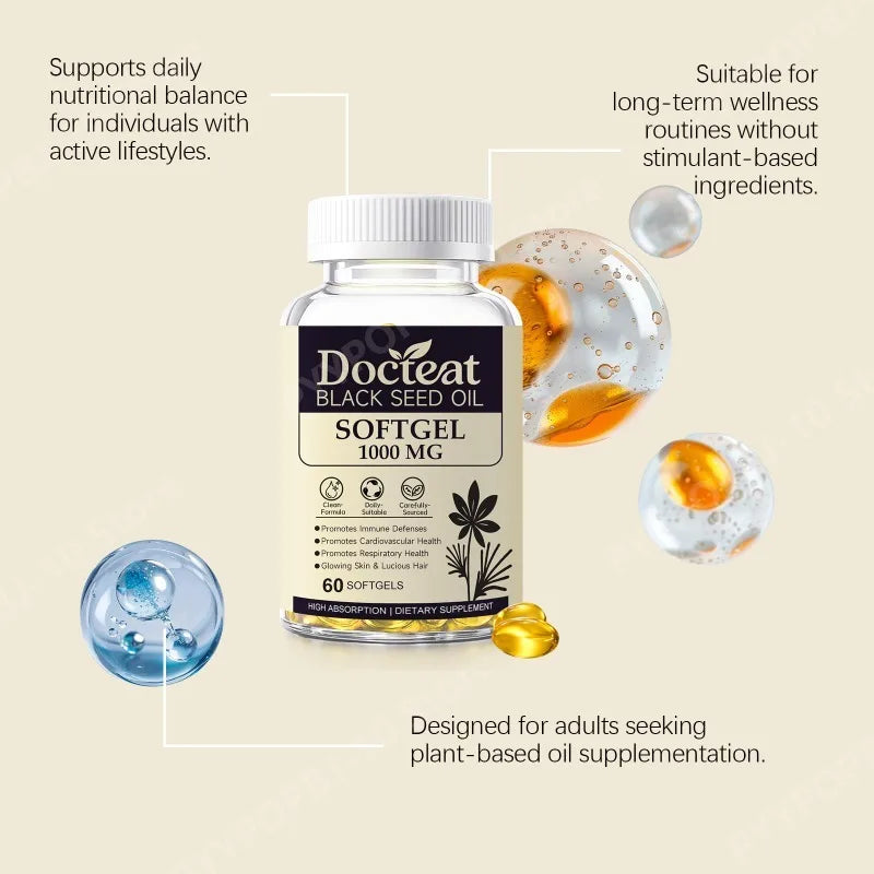Black Seed Oil Softgels – Daily Immune Support | 60 Count