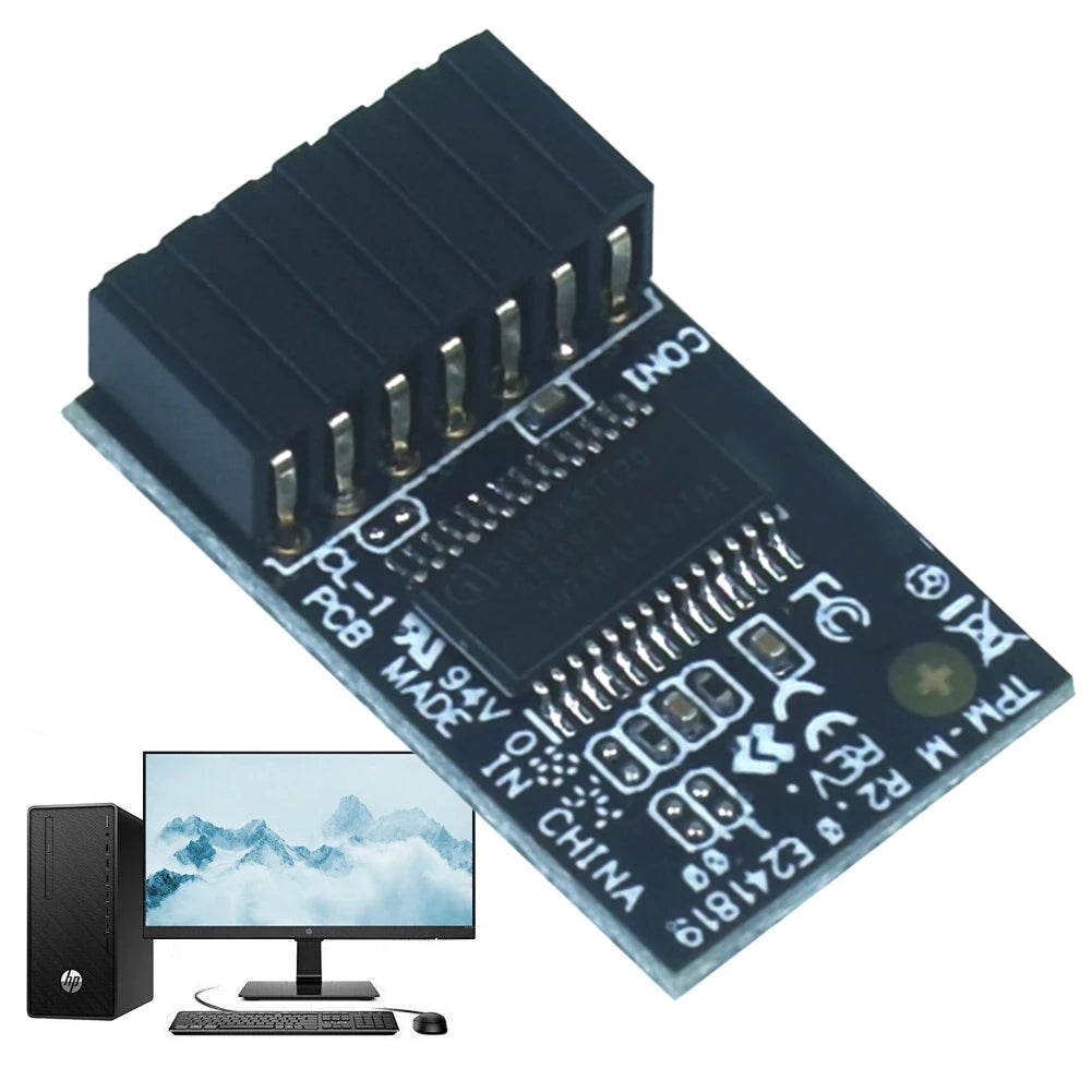 For Asus The Trusted Platform (TPM) Module 14-1 Pin TPM-M R2.0 Hardware Security Chip TPM-M R2.0 Module for Asus Motherboards Peaceful Pleasures Health and Wellness
