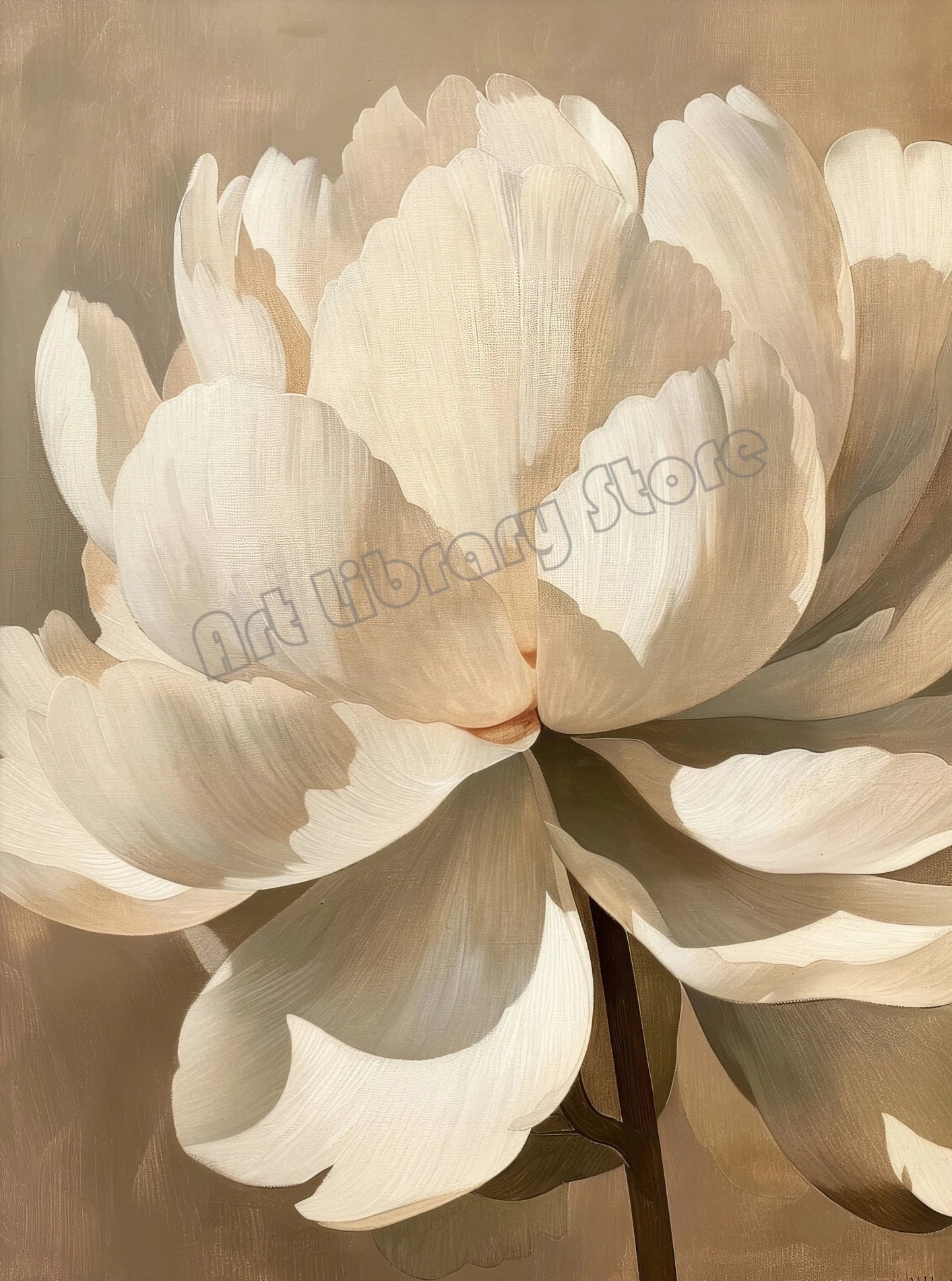 Vintage Floral Canvas Print | Magnolia Peony Tulips Wall Art