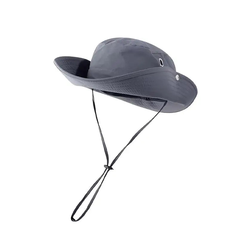 Quick-Dry Wide Brim Bucket Hat – Unisex Outdoor Sun Hat