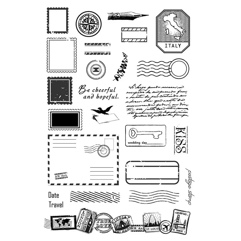 Bview Art DIY Journaling Rubber Clear Stamp Perfect Holiday Card