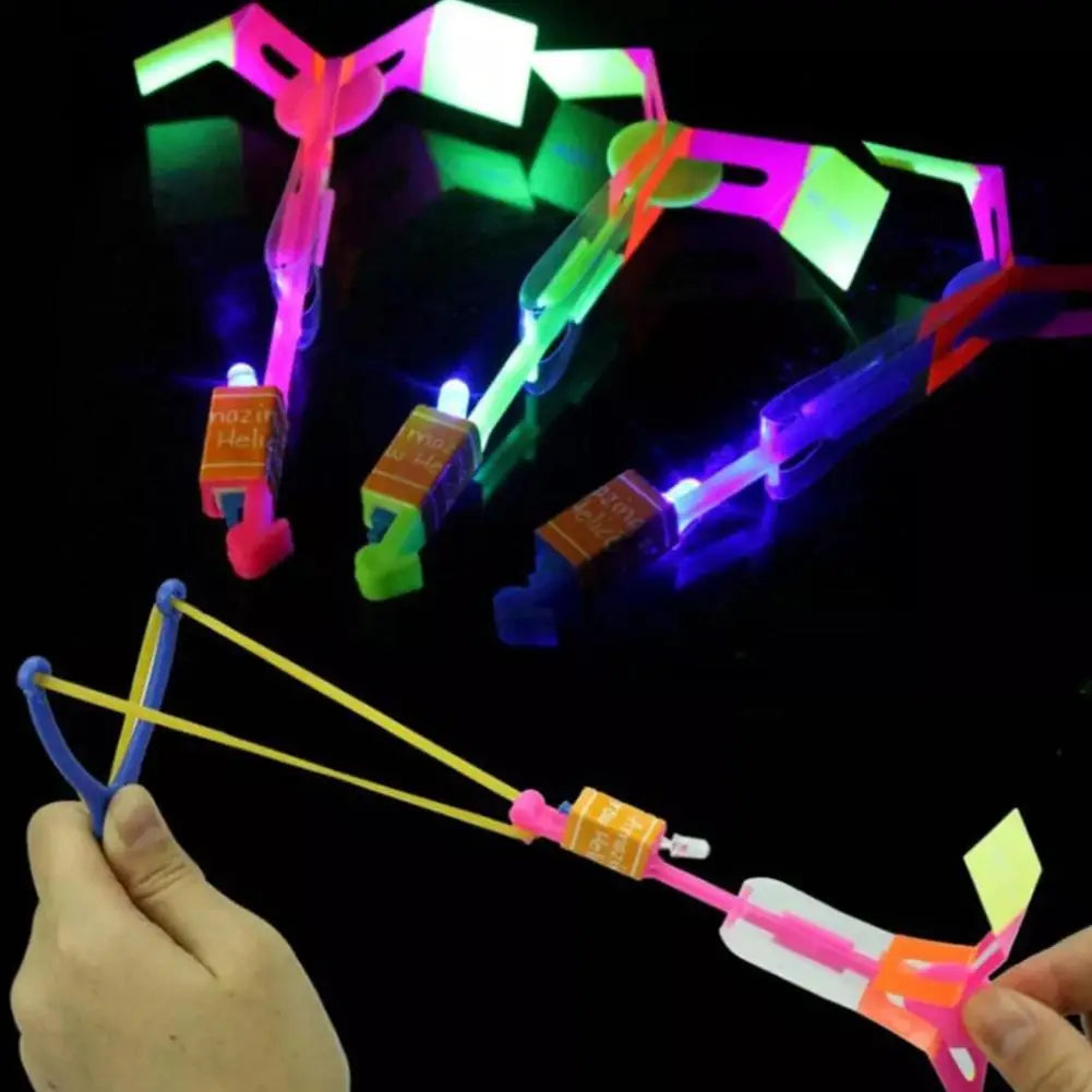 10pcs LED Light Rockets with Slingshot Launchers Peaceful Pleasures Health and Wellness