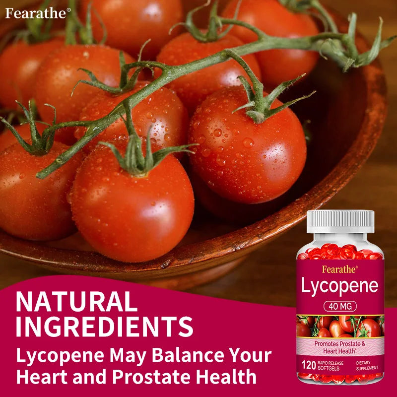 Premium Lycopene 40mg, Dietary Supplement for Prostate, Antioxidant, Heart, Skin & Immune Health, Non-GMO, 30/60/120 Softgels Peaceful Pleasures Health and Wellness