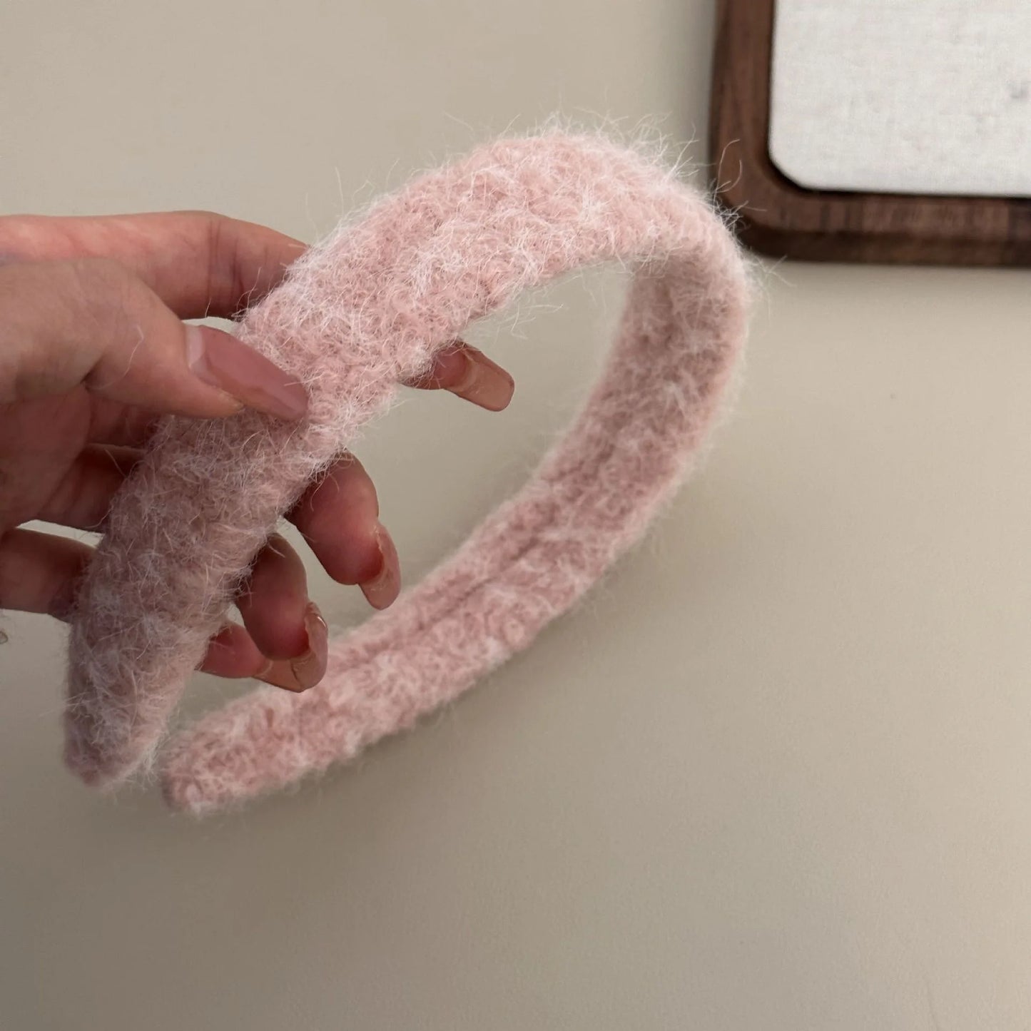 Autumn Winter Imitation Mink Fur Headband for Women Thickened Wide Band Hair Hoop Solid Color Warm Headwear New Hair Accessory Peaceful Pleasures Health and Wellness D