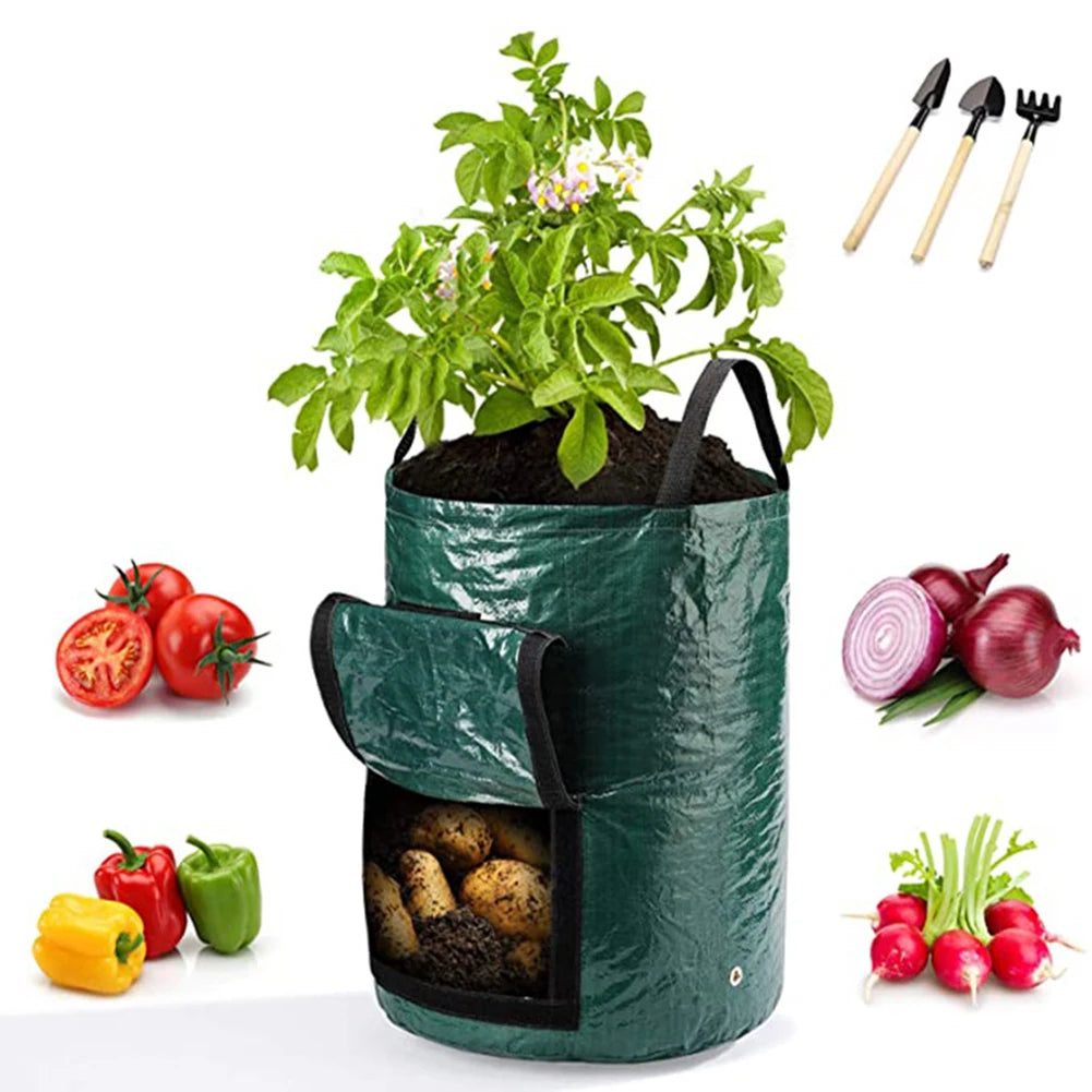 10-Gallon Grow Bags Vegetables Plants Handles Pots Garden Flower