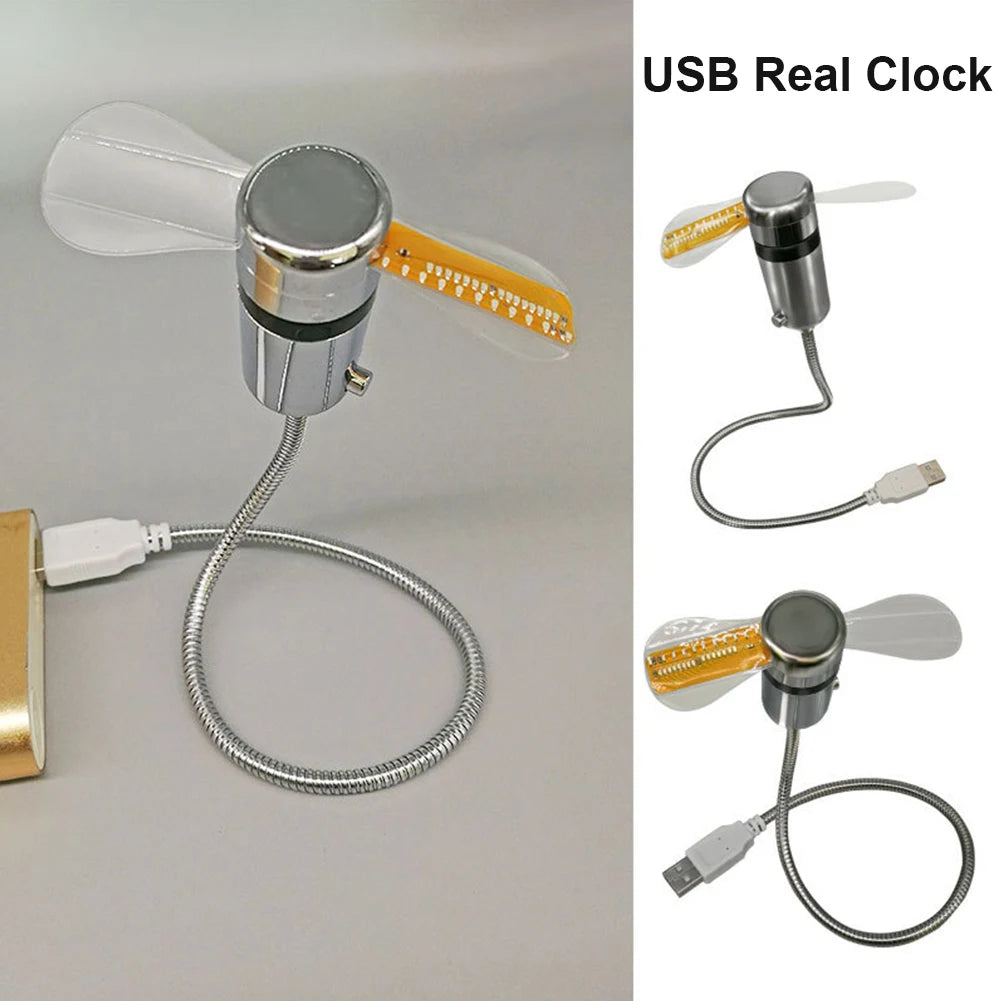LED Clock Fan with Time & Temperature Display Peaceful Pleasures Health and Wellness