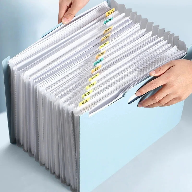 13-Pocket Accordion File Organizer | A4/Letter Expanding Folder Accordion File Organizer Peaceful Pleasures Health and Wellness