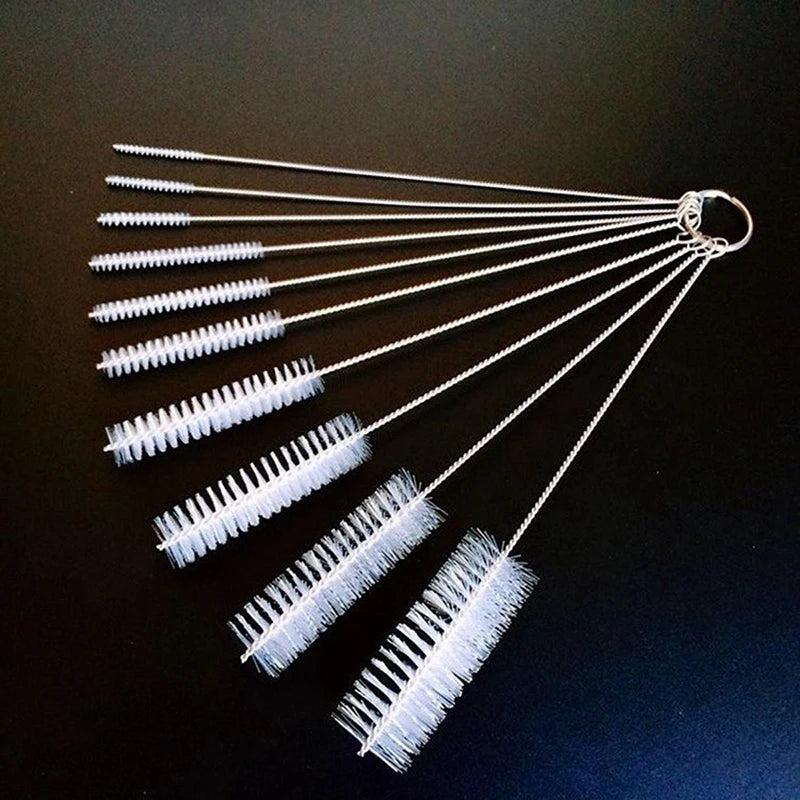 10PCS Cleaning Tattoo Tattoo Equipment Pipeline Cleaning Tools Pipe Brush Stainless Steel Cleaning Cup Brush Milk Bottle Peaceful Pleasures Health and Wellness