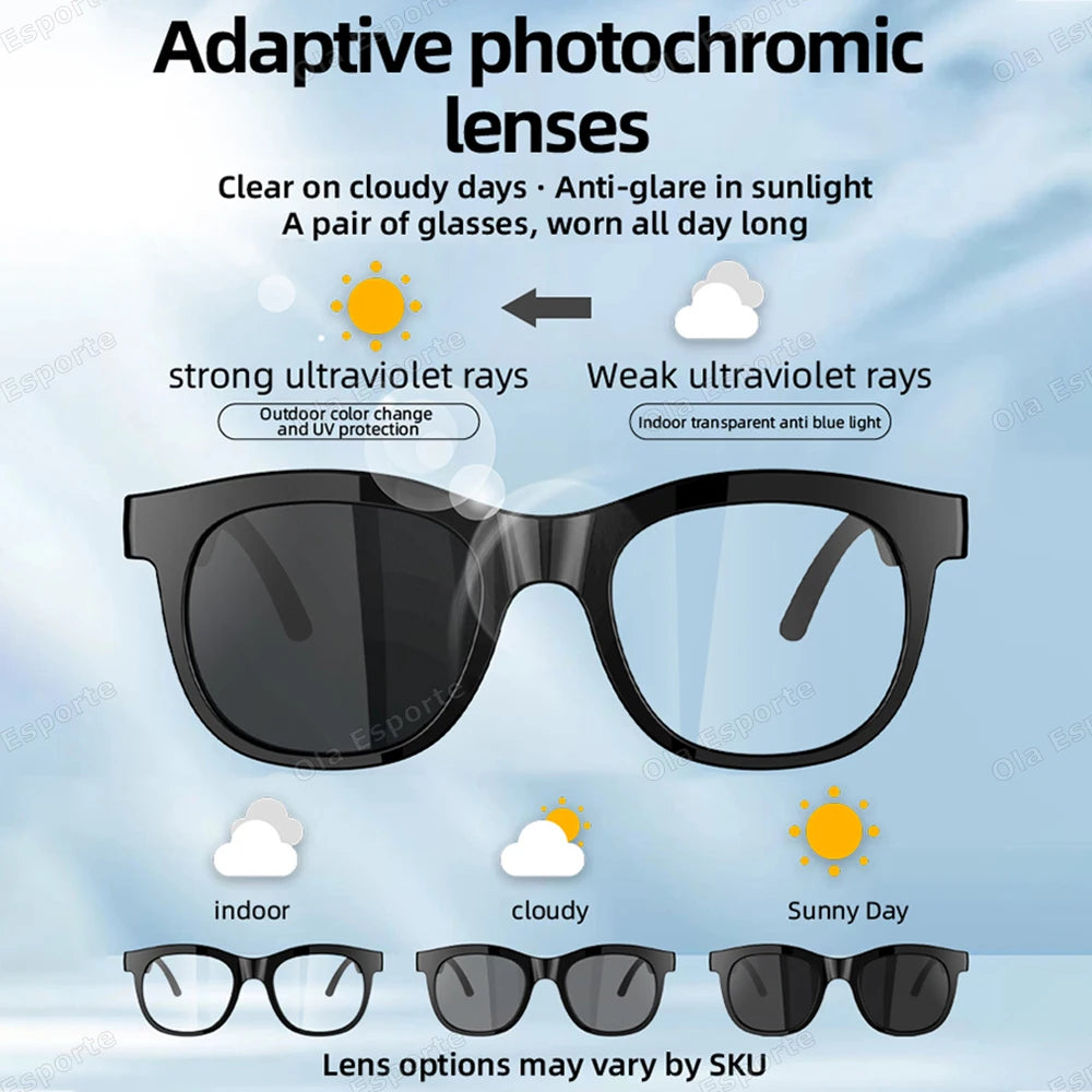 Fashion New Wireless BT Call Outdoor Sports Waterproof Multifunctional Smart Glasses Music Playback Anti-UV Smart Sunglasses Peaceful Pleasures Health and Wellness
