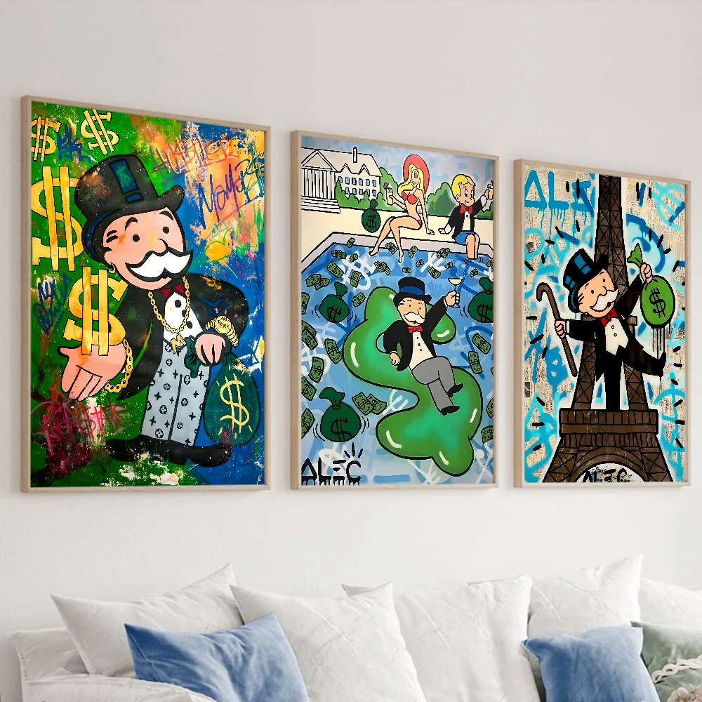 Monopoly Millionaire HD Wall Poster – Waterproof PVC Art Wall Art Poster Peaceful Pleasures Health and Wellness