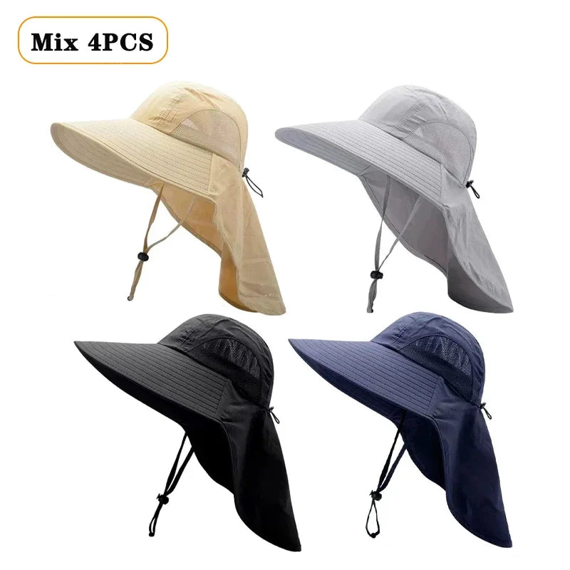 Waterproof Wide Brim Fisherman Sun Hat – UV Protection Cap