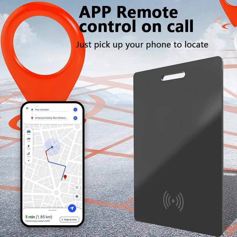 Ultra thin Global GPS Android/iOS Locate Dual System Tracker Waterproof Wireless Smart Tracking Card with Google Find My APP Peaceful Pleasures Health and Wellness
