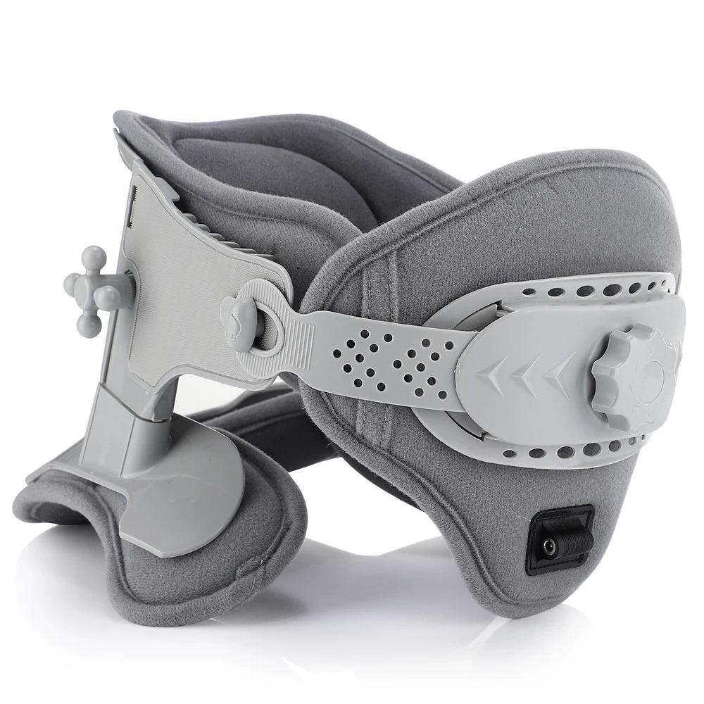 3 in 1 Neck Cervical Traction Electric Heating Spine Stretcher Support Collar Home Chiropractic Tool Spine Neck Posture Brace Peaceful Pleasures Health and Wellness Neck Traction Device