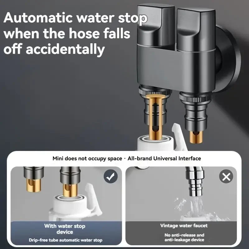 Stainless Steel Dual-Control Angle Valve | Anti-Backflow