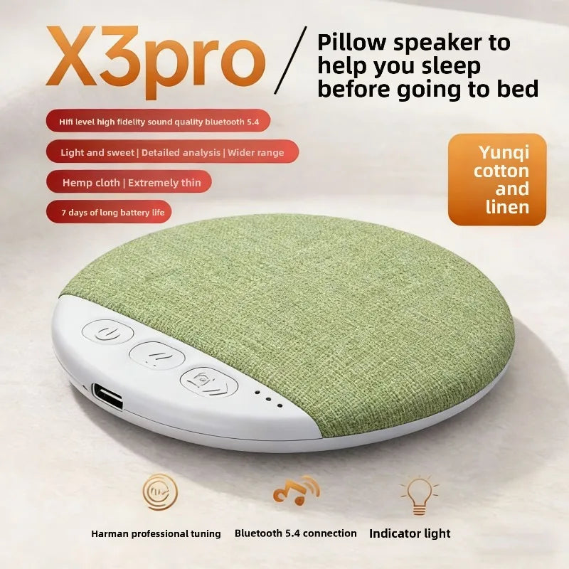 Bluetooth Sleep Speaker – Ultra-Thin White Noise Pillow Speaker