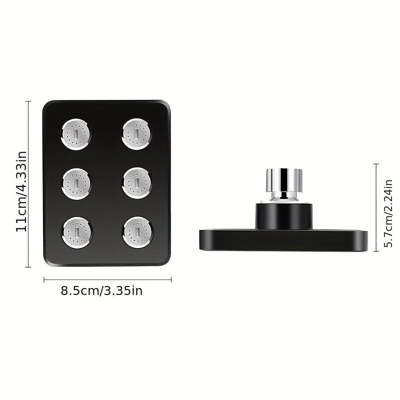 High-Pressure Rotatable Rainfall Shower Head | Chrome Wall Mount