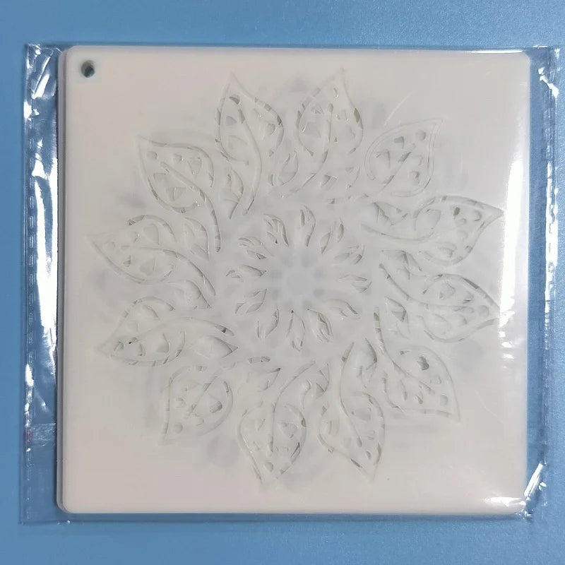 Hollow Mandala Stencils Painting Craft Templates Children Drawing
