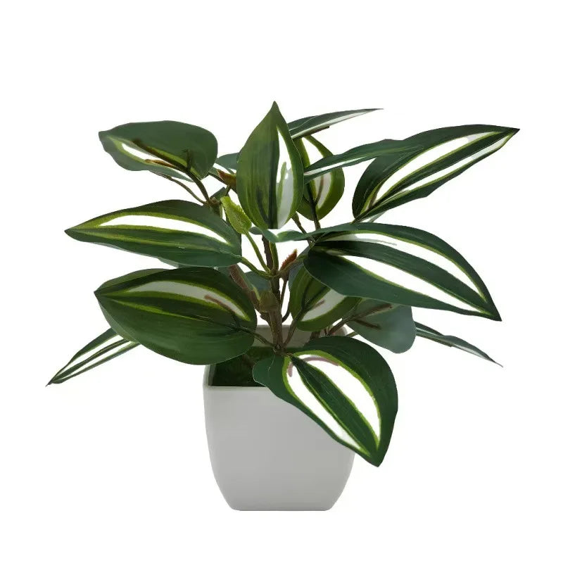 4PCS Artificial Bonsai Plants | Fake Plant Pot Home Office Decor