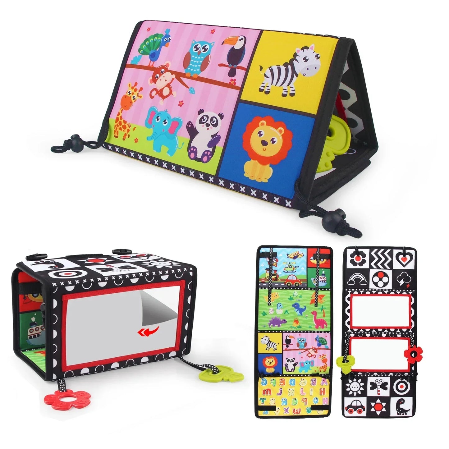 Baby Cloth Book Soft Distorting Mirror Montessori Toy Cartoon