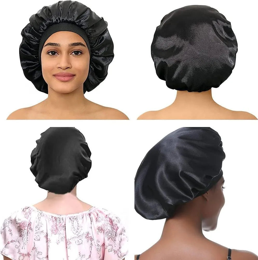 Satin Sleep Cap – Anti-Frizz Hair Protection Night Hat