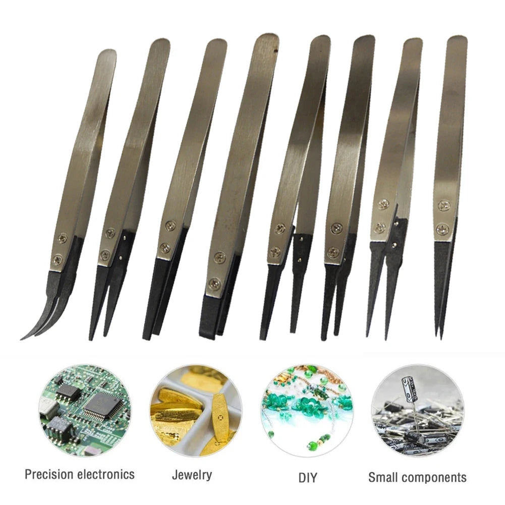 ESD Anti-static Tweezers 116- Industrial Replaceable Carbon Fiber