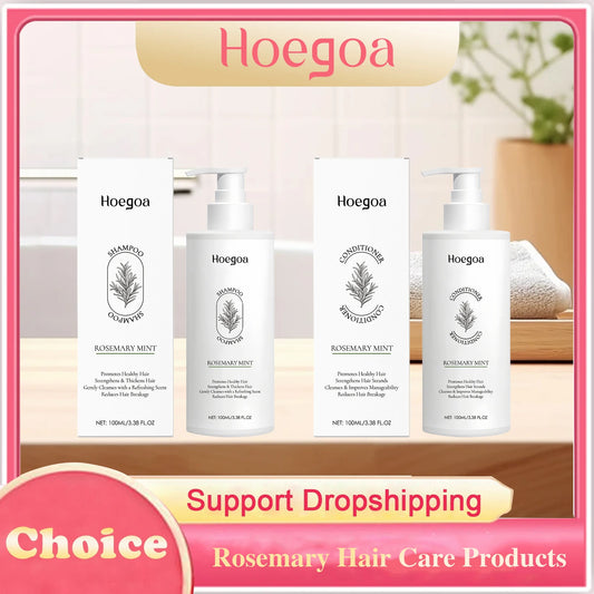 Rosemary Mint Shampoo Conditioner Anti-Hair Loss Hair Growth Scalp Cleansing Oil Control Anti Dandruff Nourishing Hair Shampoo Peaceful Pleasures Health and Wellness