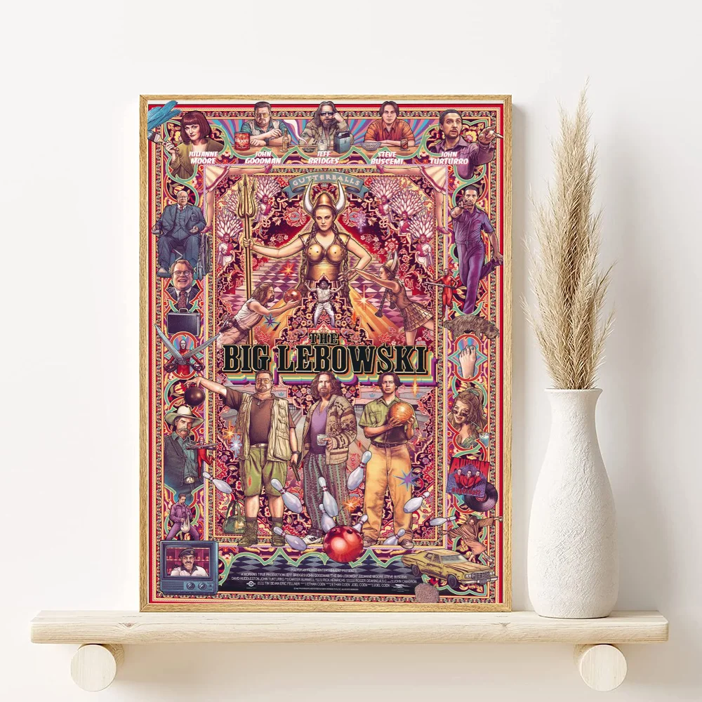 Movie HD The Big Lebowski Poster HD art sticky wall waterproof home living room bedroom bar aesthetic decoration Peaceful Pleasures Health and Wellness z2 15X20cmNoframe