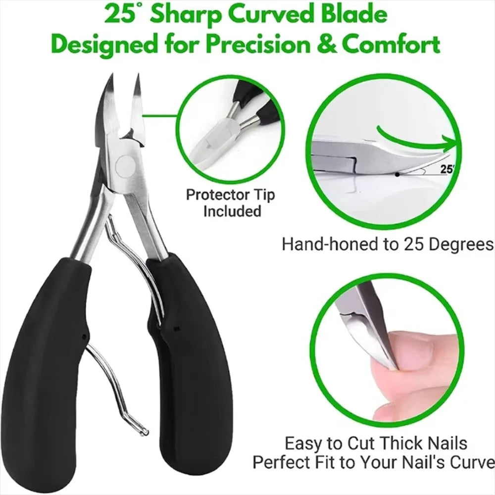 Professional Toenail Clippers – Curved Blade Nail & Skin Tool