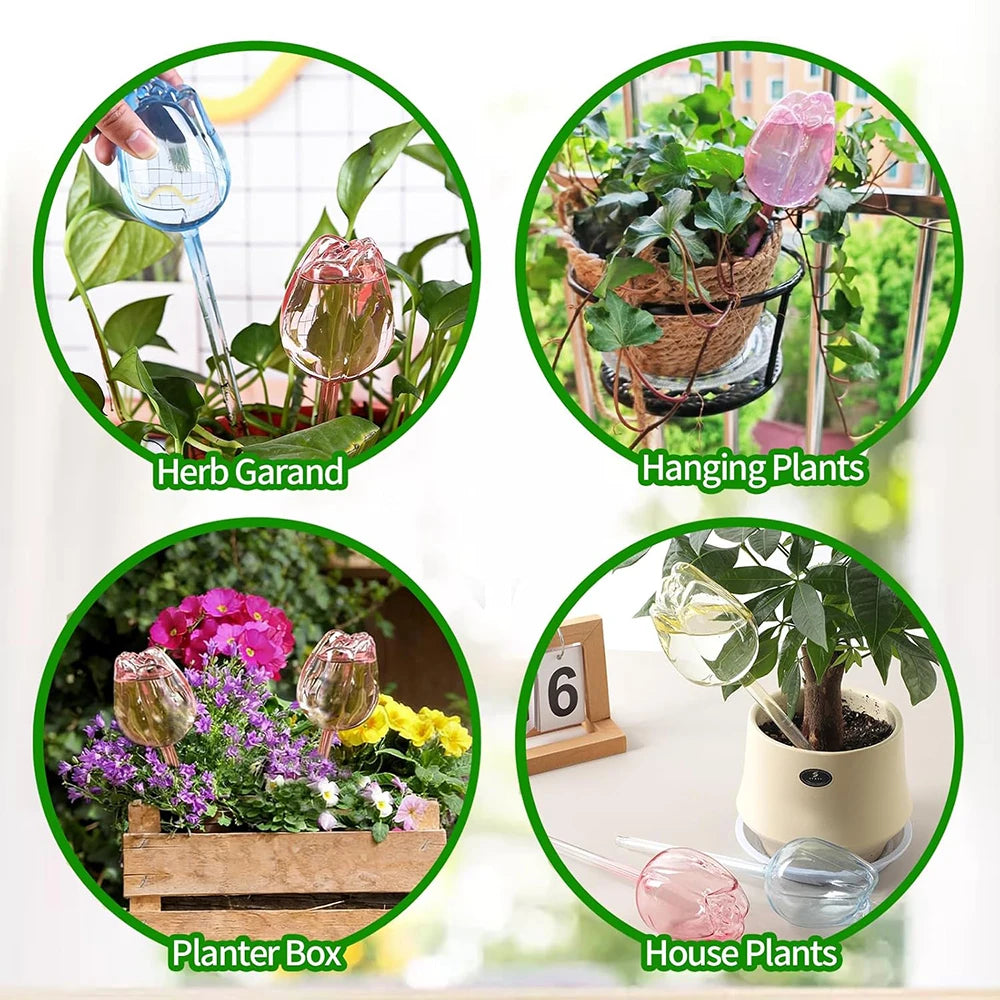 Tulip Self-Watering Planter Inserts – Automatic Plant Watering Devices for Indoor & Outdoor Use