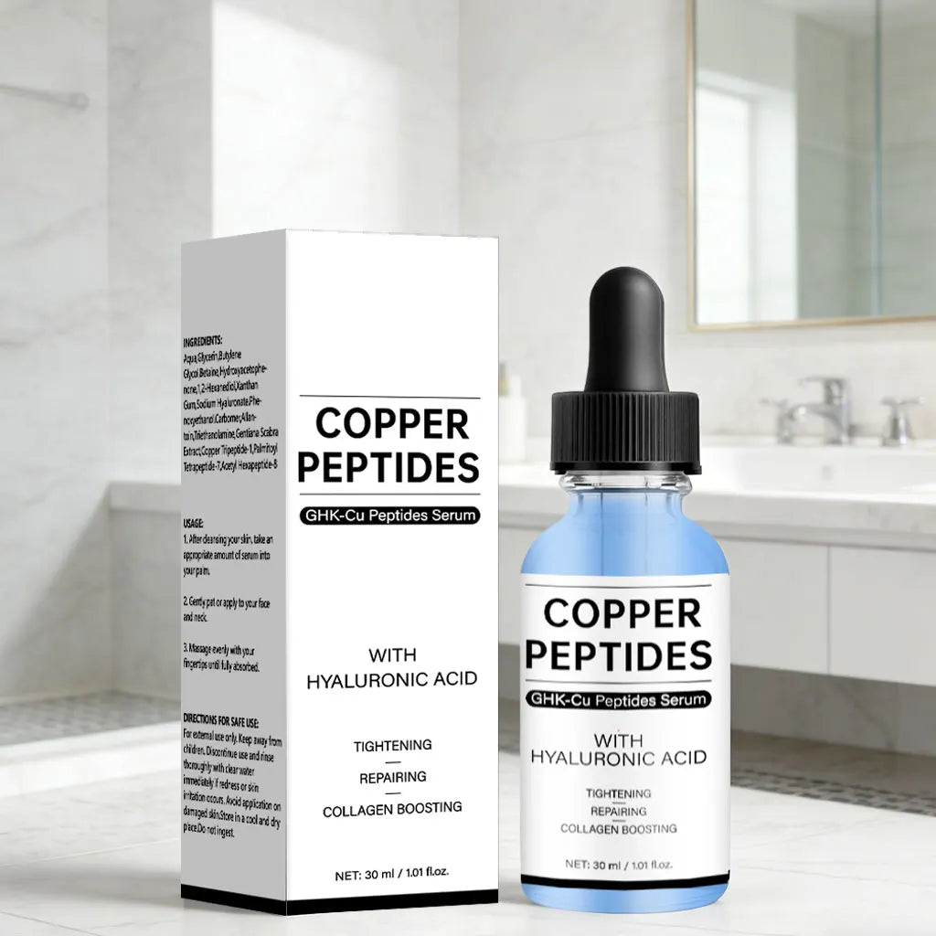 Copper Peptides Serum for Face,Tightening, Soothing,Colagen Boosting with Hyaluronic Acid Skin Care,30ml Serum for Women Peaceful Pleasures Health and Wellness