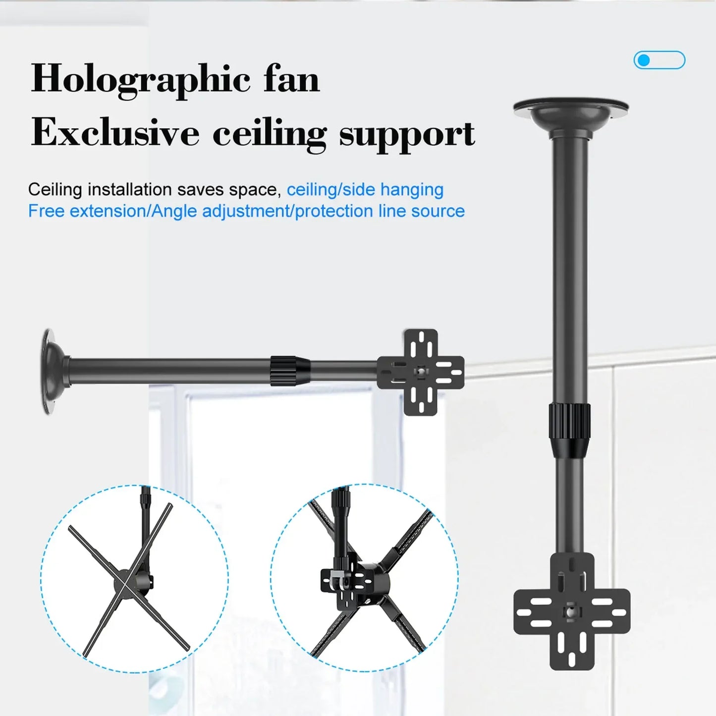 3D Advertising Display Adjustable Extendable 15 5 24 Inches