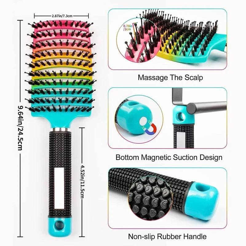 Detangling Hair Brush & Scalp Massage Comb | Nylon Bristles